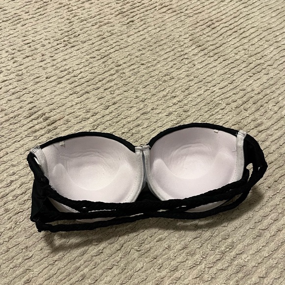 Black Strapless Swim Top - Picture 2 of 4